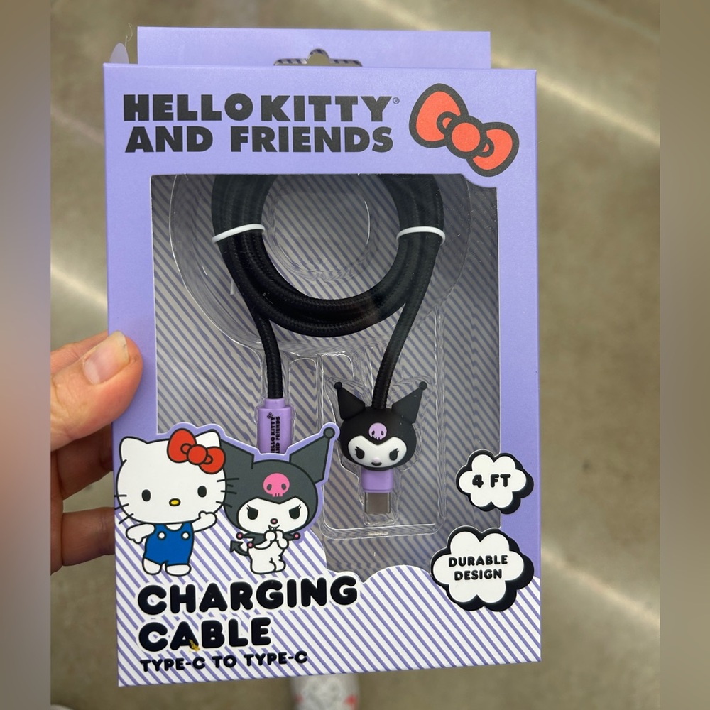 NWT licensed Kuromi charging cable
